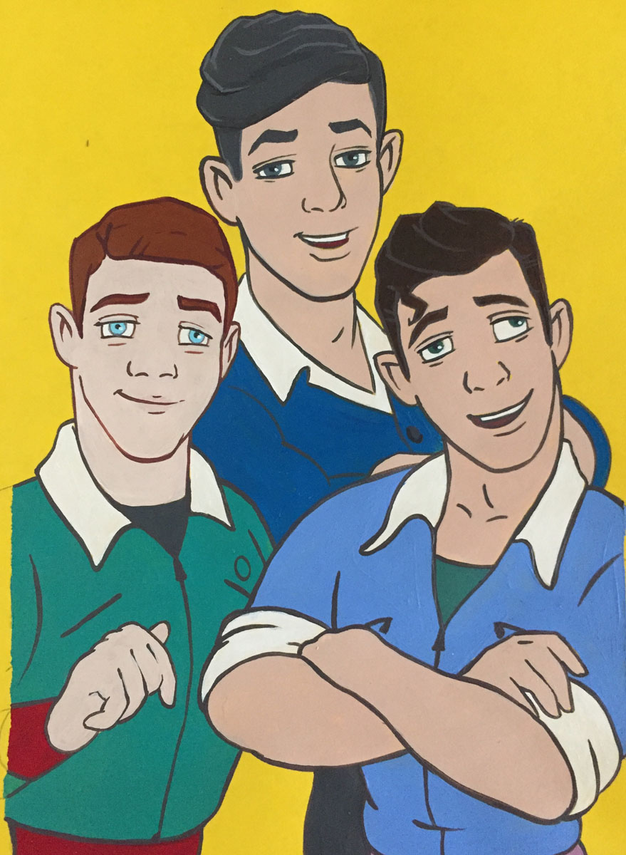 3 boys Acrylic on paper alisa duda (84)