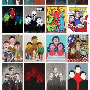 Poster 3 Boys in 16 Different Artists Styles