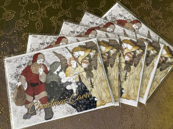 pack of 5 "christmas card" christmas cards