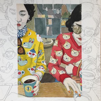 coffee break watercolor alisa duda