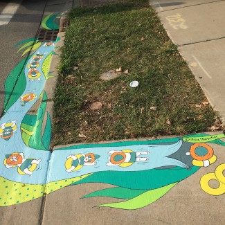 gnomes in elgin mural alisa duda