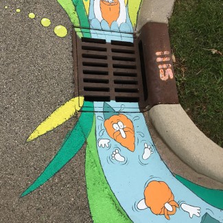gnomes in the river mural alisa duda