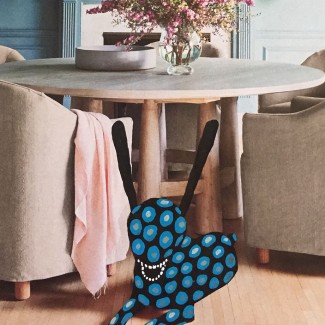 house dog acrylics on print alisa duda