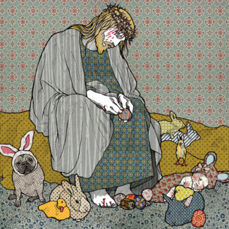 jesus celebrating easter pencil digital alisa duda
