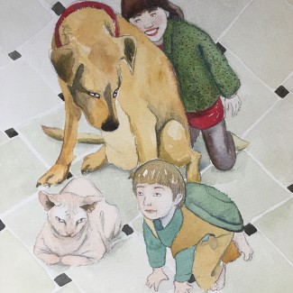 on the kitchen floor watercolors alisa duda