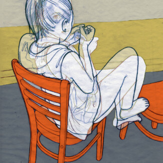 teen and the chair pencil digital alisa duda