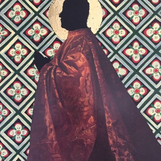 the saint #2 acrylics on print alisa duda