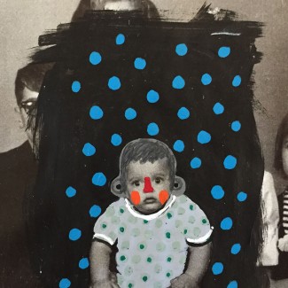 writer and his family acrylics on print alisa duda