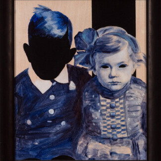 y o long story 2022 oil on board 7x8