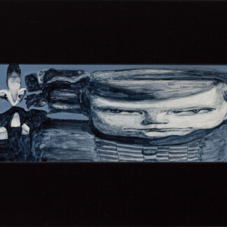 y o memory 2022 oil on board 8x3