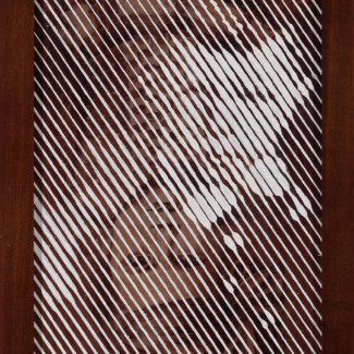 y o up side down 2022 oil, acrylic on board 5.5x8.5