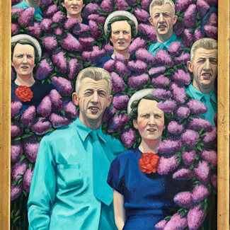dreaming in lilacs 10x20.5in oil on board 24