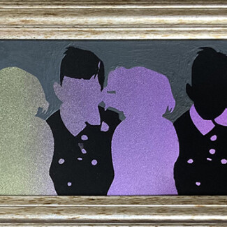 presence and absence 2024 mixed media on board 17p5x4