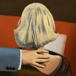 behind 7x7 oil on board 2026