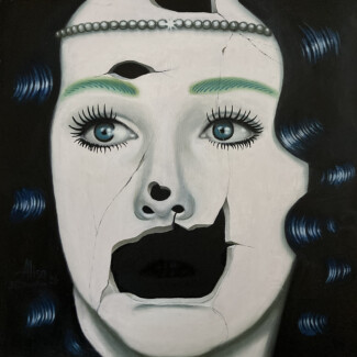 broken thought 10x10 oil on board 2026